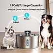 Show in main carousel: Voluas Indoor Wireless Battery Operated Automatic Stainless Steel Dispenser Dog & Cat Water Fountain with Ultra-Silence Pump, Silver, 7-L slide 4 of 8