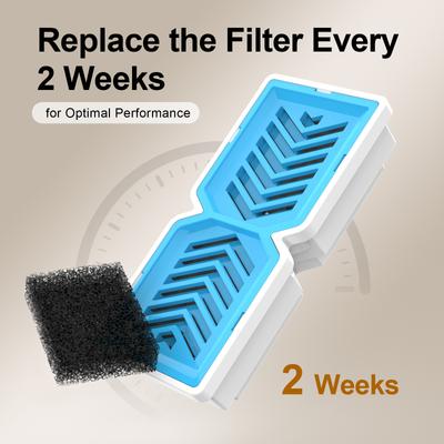 Show full view: Voluas Wireless Stainless Steel Dog Water Fountain Replacement Filters & Sponges, White, 9 count slide 4 of 7