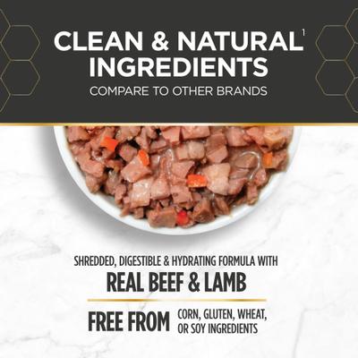 Show full view: Nulo Prowess All-in-One Essentials Beef & Lamb Shreds in Broth Adult & Kitten Wet Cat Food, 2.8-oz can, case of 4 slide 7 of 12