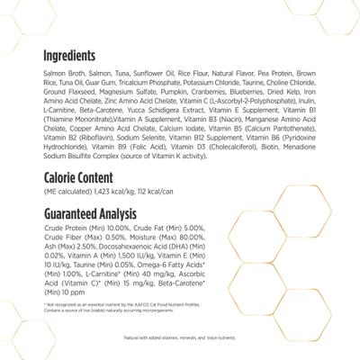 Show full view: Nulo Prowess Mature 12+ Salmon & Tuna Pate in Broth Senior Wet Cat Food, 2.8-oz can, case of 4 slide 8 of 12