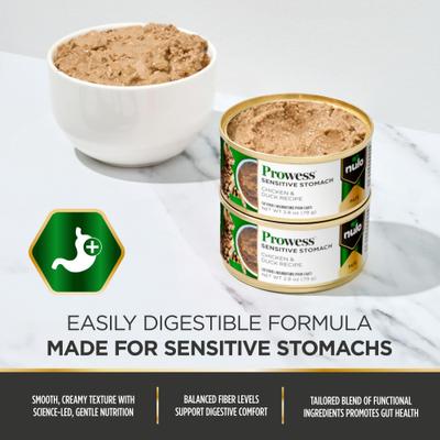 Show full view: Nulo Prowess Sensitive Stomach Chicken & Duck Pate Adult Wet Cat Food, 2.8-oz can, case of 12 slide 5 of 12