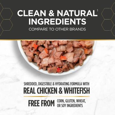 Show full view: Nulo Prowess Healthy Weight Chicken & Whitefish Shreds in Broth Adult Wet Cat Food, 2.8-oz can, case of 12 slide 7 of 12