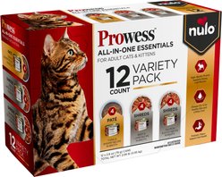 Nulo Prowess All-in-One Essentials Variety Pack Adult & Kitten Wet Cat Food 2.8-oz can, case of 12