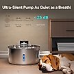 Show in main carousel: Voluas Indoor Wireless Battery Operated Automatic Stainless Steel Dispenser Dog & Cat Water Fountain with Ultra-Silence Pump, Silver, 7-L slide 7 of 8