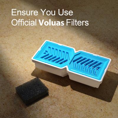 Show full view: Voluas Wireless Stainless Steel Dog Water Fountain Replacement Filters & Sponges, White, 9 count slide 6 of 7