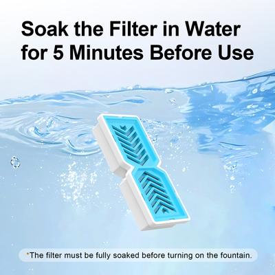 Show full view: Voluas Wireless Stainless Steel Dog Water Fountain Replacement Filters & Sponges, White, 9 count slide 7 of 7