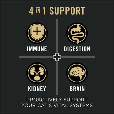 Show full view: Purina Pro Plan Vital Systems 4-in-1 Formula Salmon & Rice Formula Senior Cat Food Dry, 5-lb bag slide 5 of 12