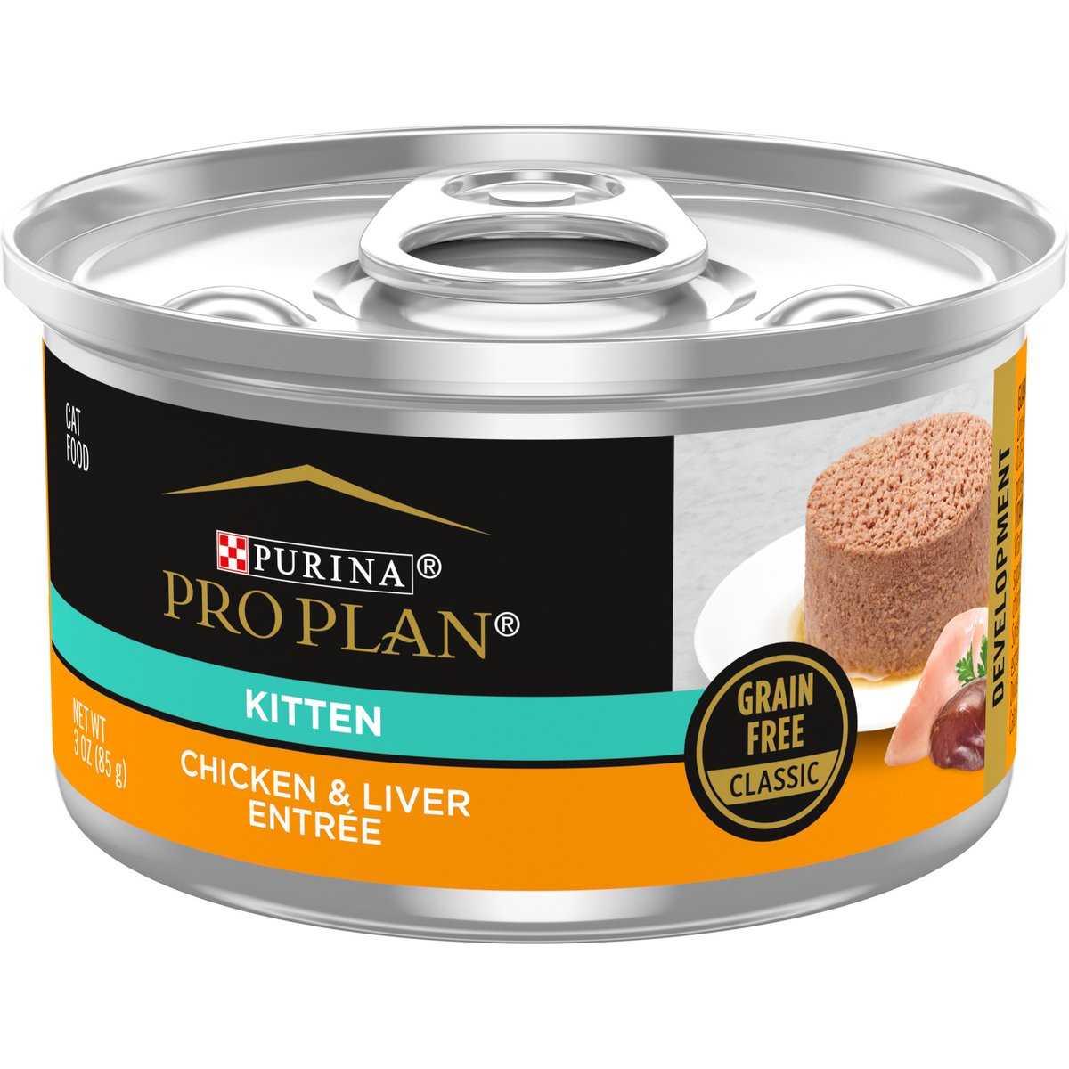 Purina Pro Plan True Nature Natural Chicken & Liver Grain-Free Kitten Formula Canned Cat Food, 3-oz, case of 24