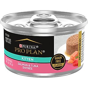 Purina Pro Plan Classic Salmon & Tuna Grain-Free Kitten Entree Canned Cat Food, 3-oz, case of 24
