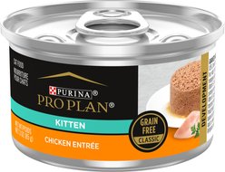 Purina Pro Plan Classic Chicken Grain-Free Kitten Entree Canned Cat Food, 3-oz, case of 24