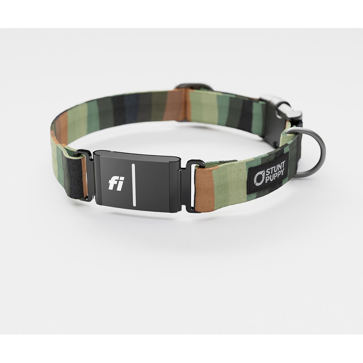 Stunt Puppy Earthtone Series 3 & 3+ Fi-Ready Polyester Dog Collar, Large: 15.5 to 20.5-in neck, 1-inch wide