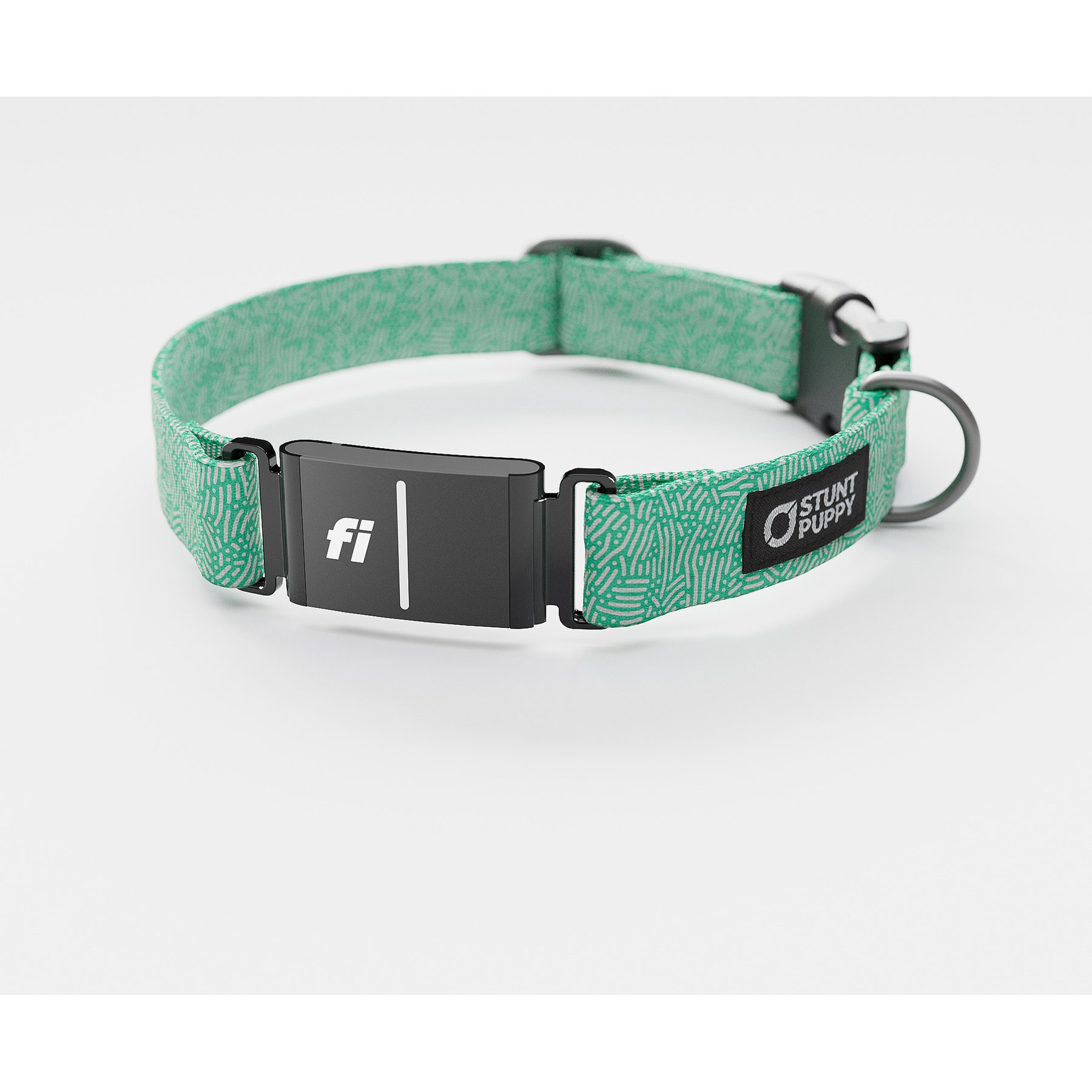 Stunt Puppy Petri Jade Series 3 & 3+ Fi-Ready Polyester Dog Collar, Small: 10.75 to 12.5-in neck, 3/4-inch wide