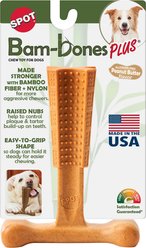 Spot Bam-Bones Plus Peanut Butter Flavor Dog Chew Toy, 6-in