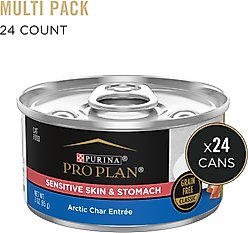 Purina Pro Plan Focus Sensitive Skin & Stomach Classic Arctic Char Grain-Free Entree Canned Cat Food, 3-oz can, case of 24 slide 2 of 9