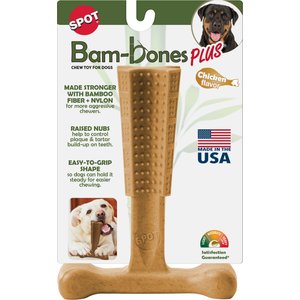 Spot Bam-Bones Plus Chicken Flavor Dog Chew Toy, 7-in