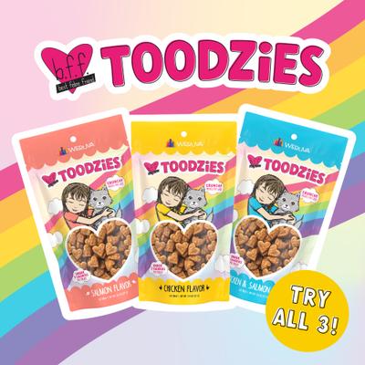 Show full view: B.F.F. Toodzies Chicken Crunchy Cat Treats, 2-oz bag slide 8 of 12