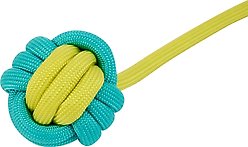Critta Fitta Interactive Rope Dog Ball Toy, Yellow + Teal slide 2 of 8