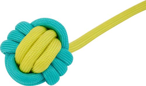 Show full view: Critta Fitta Interactive Rope Dog Ball Toy, Yellow + Teal slide 2 of 8