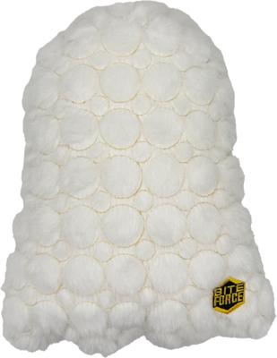 Show full view: Bite Force Built Kevlar Tough Plush Ghost Dog Toy, White slide 2 of 6