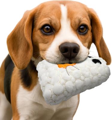 Show full view: Bite Force Built Kevlar Tough Plush Ghost Dog Toy, White slide 5 of 6