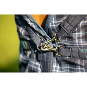 Horseware Ireland Rhino Plus 450g Vari-Layer Horse Turnout, Navy Check / Indigo, 72 inches