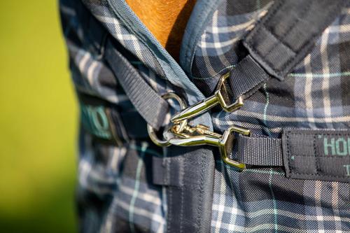 Show full view: Horseware Ireland Rhino Plus 450g Vari-Layer Horse Turnout, Navy Check / Indigo, 69 inches slide 2 of 3