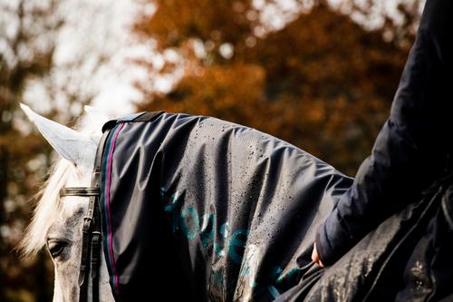 Show full view: Horseware Ireland Rambo Mack in a Sack Horse Sheet, Navy / Burgundy / Teal, X Large slide 3 of 7