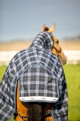 Horseware Rhino Plus 0g Horse Turnout, Navy Check / Indigo, 75 inches slide 2 of 3