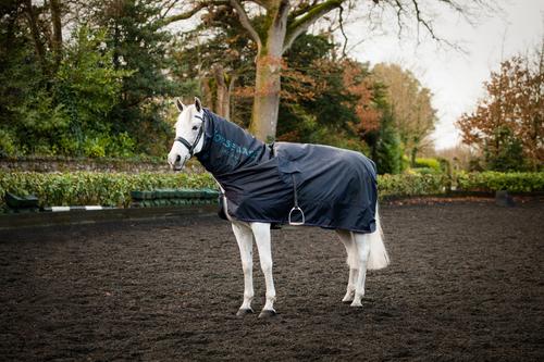 Show full view: Horseware Ireland Rambo Mack in a Sack Horse Sheet, Navy / Burgundy / Teal, X Large slide 2 of 7