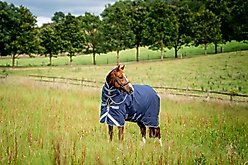 Horseware Ireland Rhino Plus 450g Vari-Layer Horse Turnout, Navy / Titanium Grey / Classic Blue, 69 inches