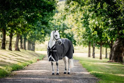 Show full view: Horseware Ireland Rambo 1680D 0g Horse Turnout, Black / Thunderstorm Grey / Silver, 81 inches slide 3 of 7