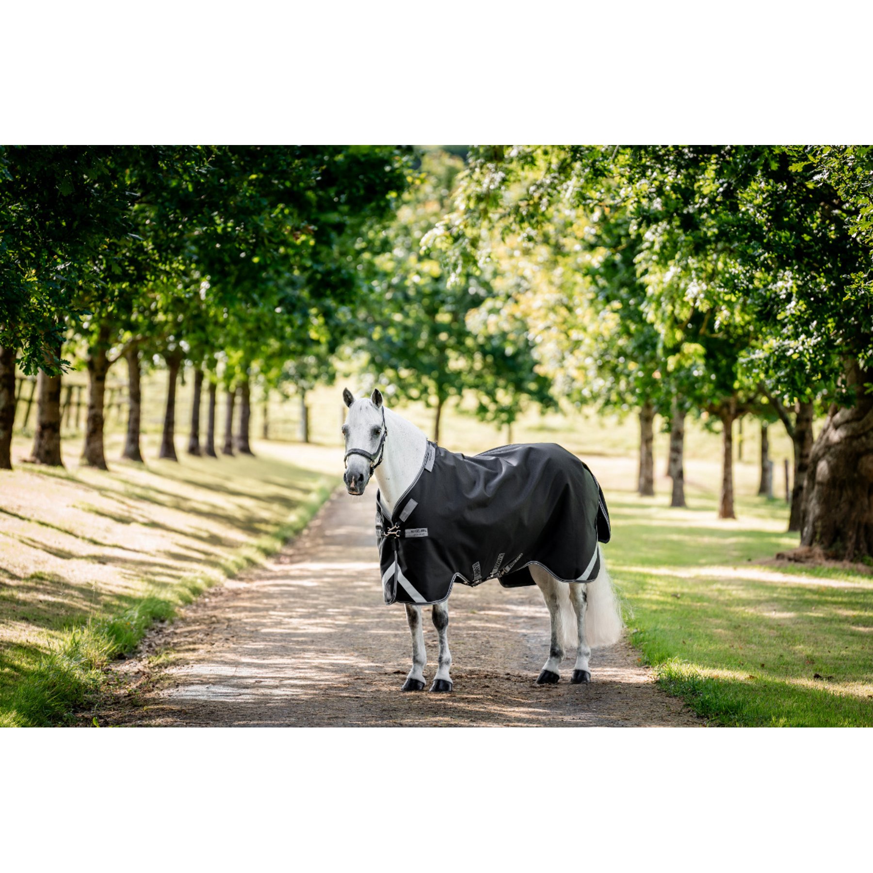 Horseware Rambo 1680D 250g Vari-Layer Horse Turnout, Black / Thunderstorm Grey / Silver, 69 inches