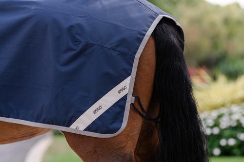 Show full view: Horseware Ireland Amigo Ripstop Horse Exercise Sheet, Navy / Titanium Grey, Medium slide 4 of 5