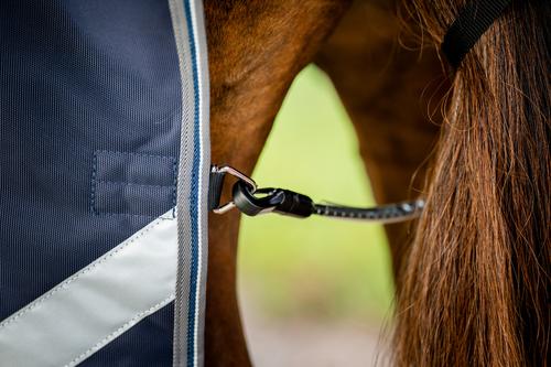Show full view: Horseware Ireland Rambo 1680D Plus 0g Horse Turnout, Navy / Thunderstorm Grey / Silver, 66 inches slide 6 of 7