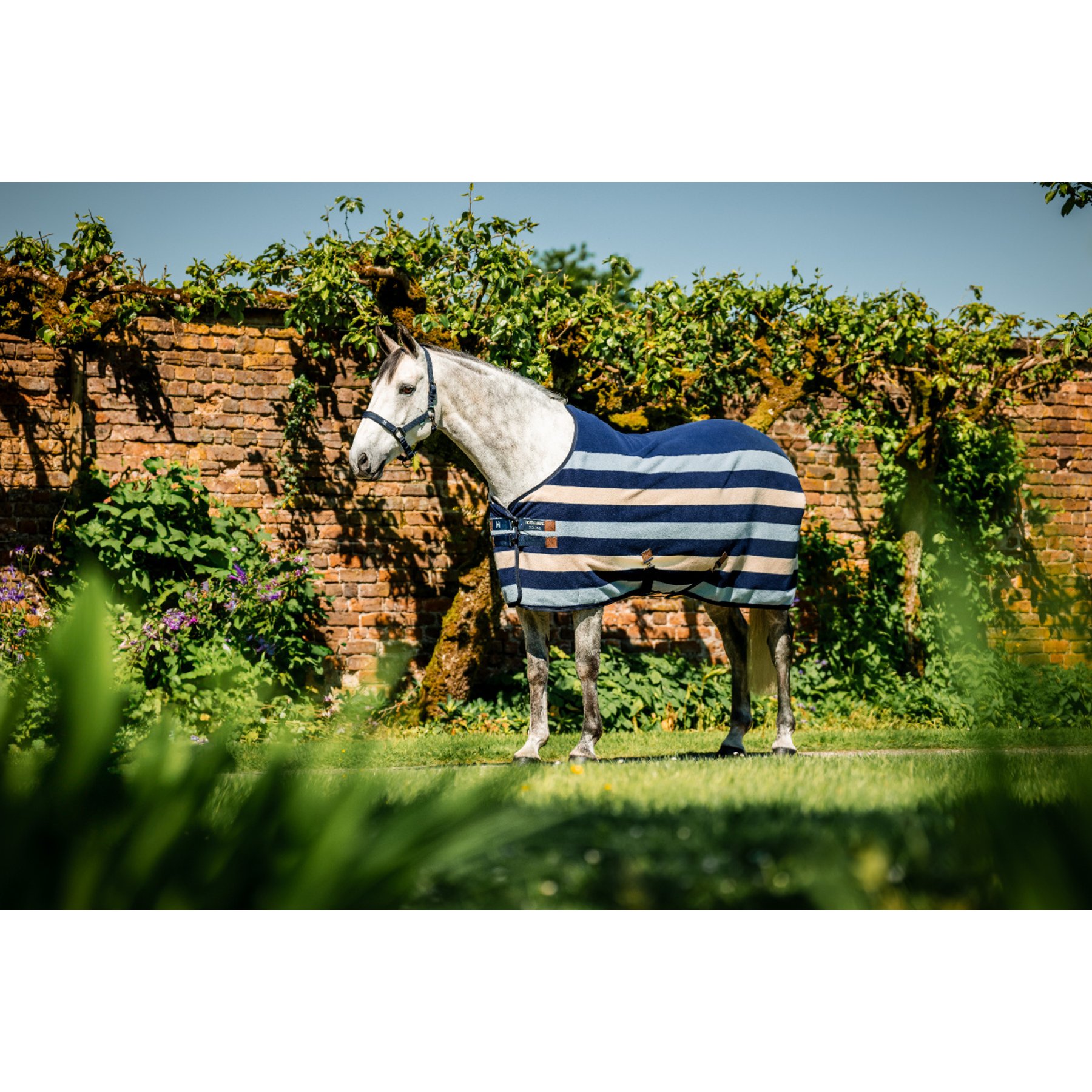 Horseware Newmarket Fleece Horse Cooler, Witney Navy, 87 inches