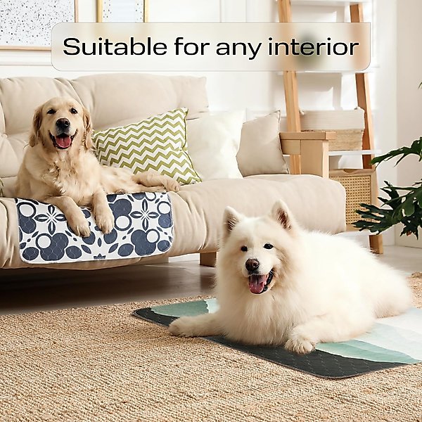Show full view: PetSpy Oriental Pattern Washable Dog Pee Pads, 36 x 41-in, 2 count slide 6 of 7
