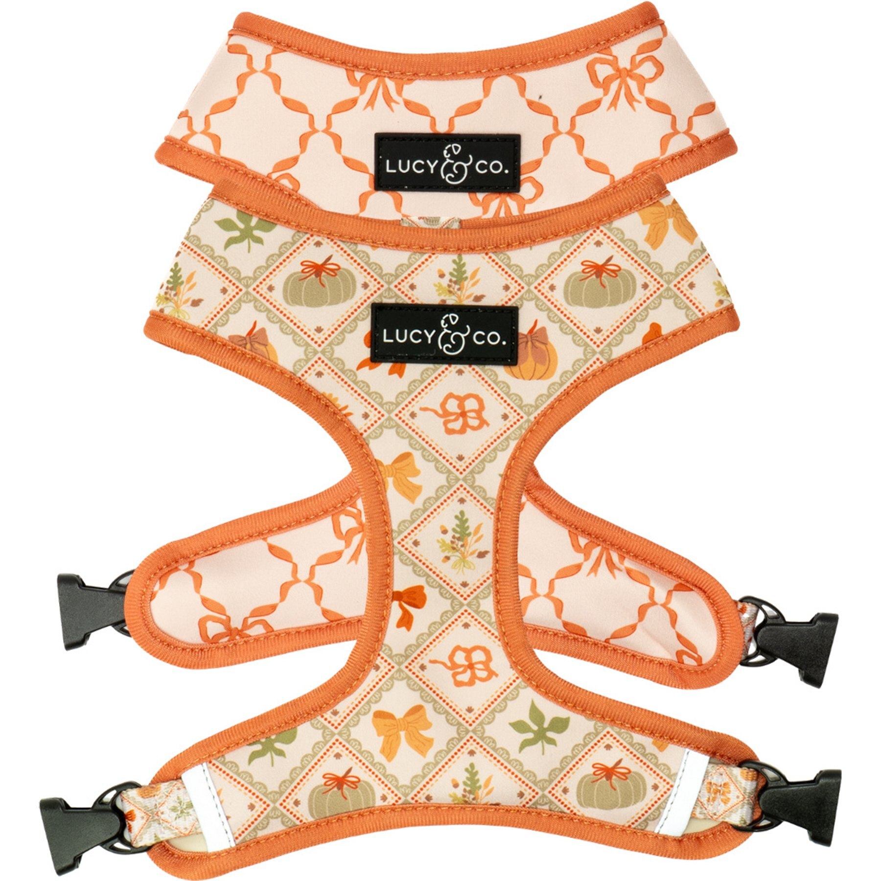 Lucy & Co. Cozy Cottage Reversible Dog Harness, Small: 14 to 18-in chest