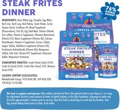 Weruva Steak Frites Dinner Freeze-Dried Dog Food, 1-oz bag slide 2 of 9