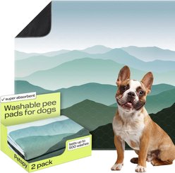 PetSpy Landscape Pattern Washable Dog Pee Pads, 36 x 41-in, 2 count