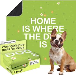 PetSpy Grass Pattern Washable Dog Pee Pads, 36 x 41-in, 2 count