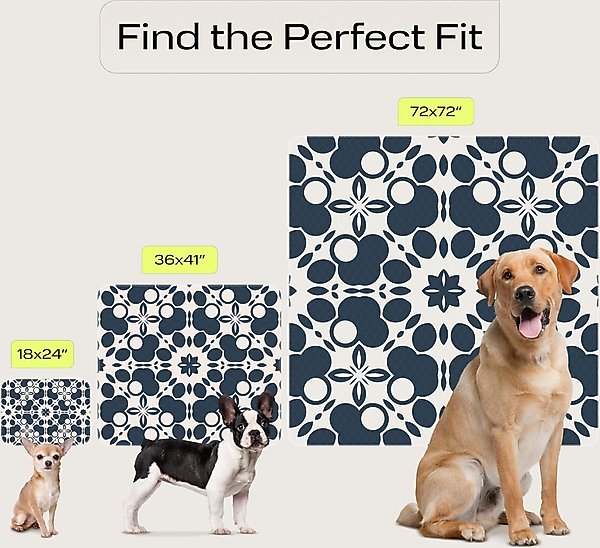 Show full view: PetSpy Oriental Pattern Washable Dog Pee Pads, 36 x 41-in, 2 count slide 3 of 7