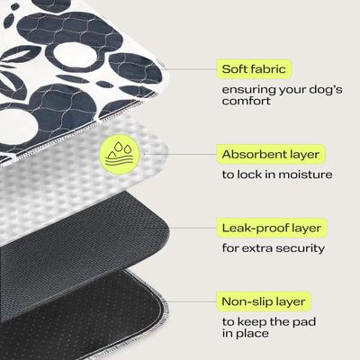 Show full view: PetSpy Oriental Pattern Washable Dog Pee Pads, 36 x 41-in, 2 count slide 3 of 8