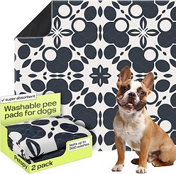 PetSpy Oriental Pattern Washable Dog Pee Pads, 36 x 41-in, 2 count