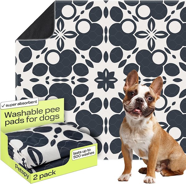 Show full view: PetSpy Oriental Pattern Washable Dog Pee Pads, 36 x 41-in, 2 count slide 1 of 7