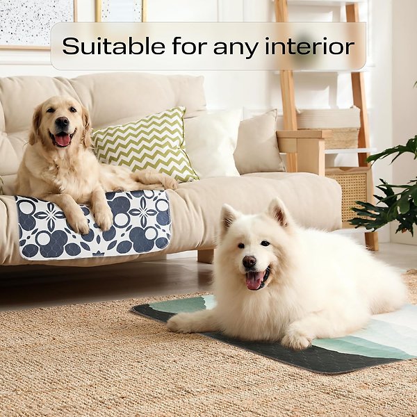 Show full view: PetSpy Grass Pattern Washable Dog Pee Pads, 36 x 41-in, 2 count slide 6 of 7