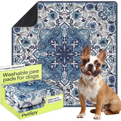 PetSpy PetSpy Ornament Pattern Washable Dog Pee Pads, 72 x 72-in