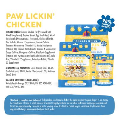 Show full view: Weruva Paw Lickin' Chicken Freeze-Dried Dog Food, 1-oz bag slide 5 of 13