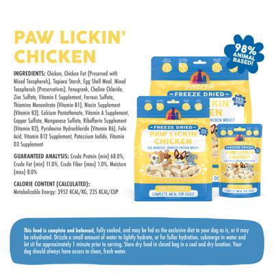 Show full view: Weruva Paw Lickin' Chicken Freeze-Dried Dog Food, 13-oz bag slide 5 of 13