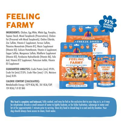 Show full view: Weruva Feeling Farmy Freeze-Dried Dog Food, 1-oz bag slide 5 of 13