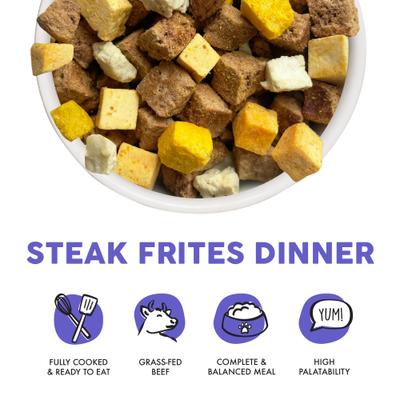 Show full view: Weruva Steak Frites Dinner Freeze-Dried Dog Food, 1-oz bag slide 4 of 13